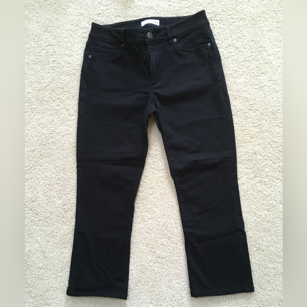 LOFT Classic Black Cropped Pants